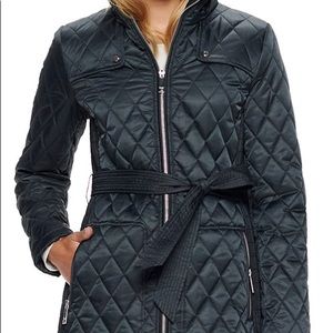 Women’s Nine West diamond Quilted belt jacket